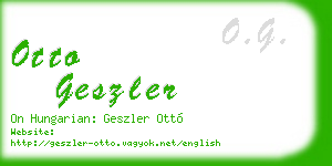 otto geszler business card
